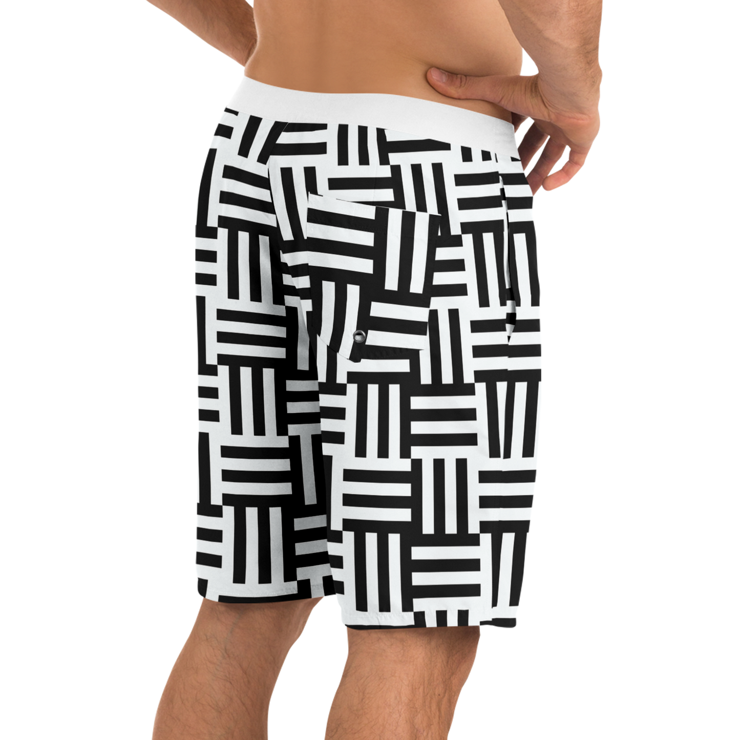 Square Lines Board Shorts