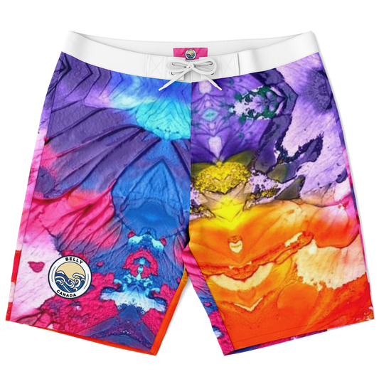 Short de bain à vagues colorées 