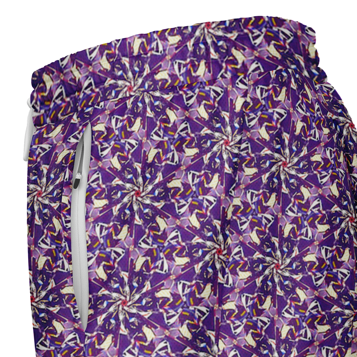 Men's Purple Haze Print with Black Rash Guard 2-in-1 Shorts