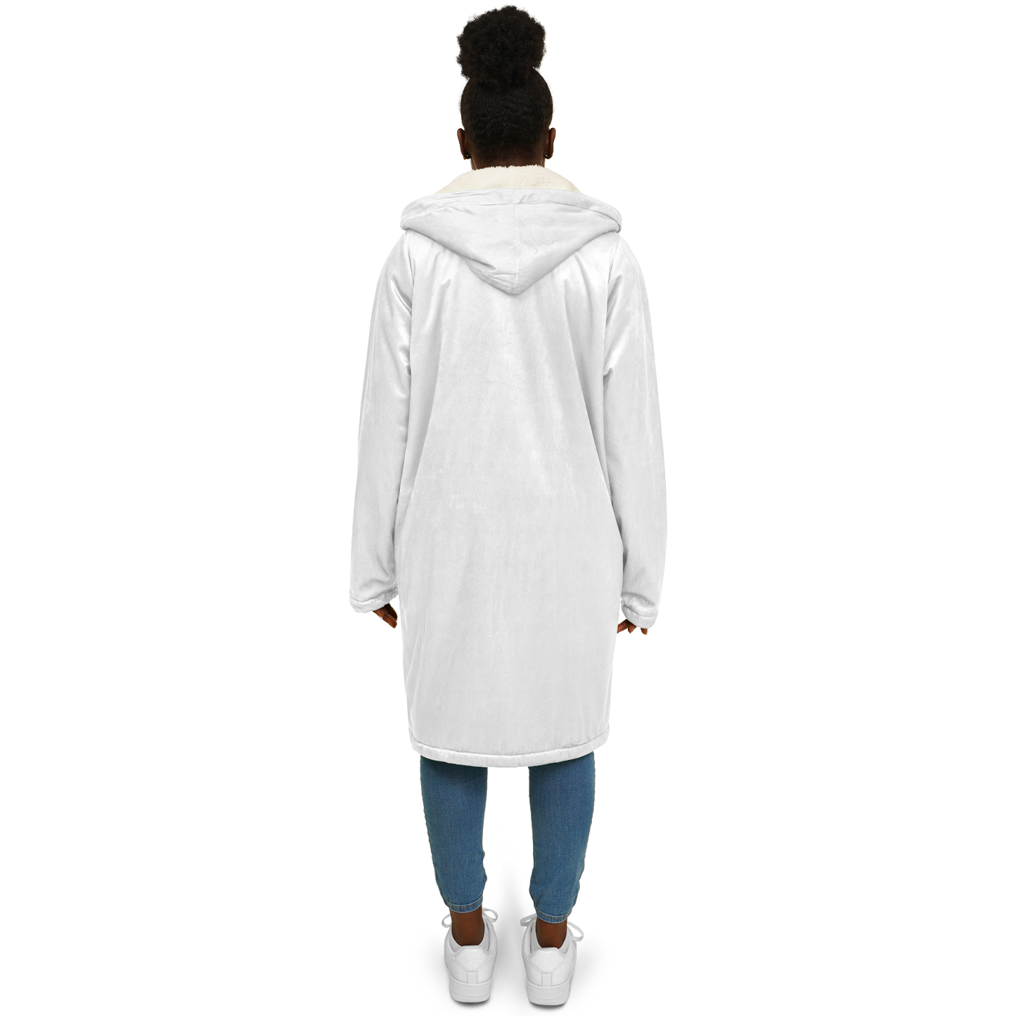 Cape zippée blanche nacrée pour femme 