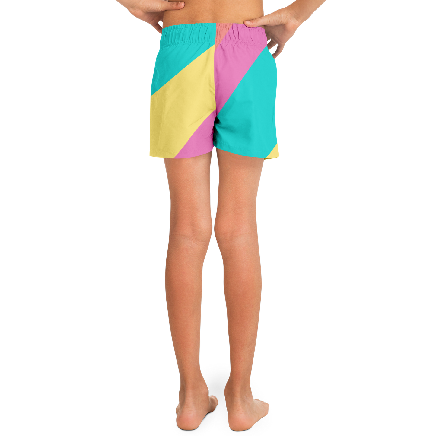 Pastel Lines Kids Swim Trunks