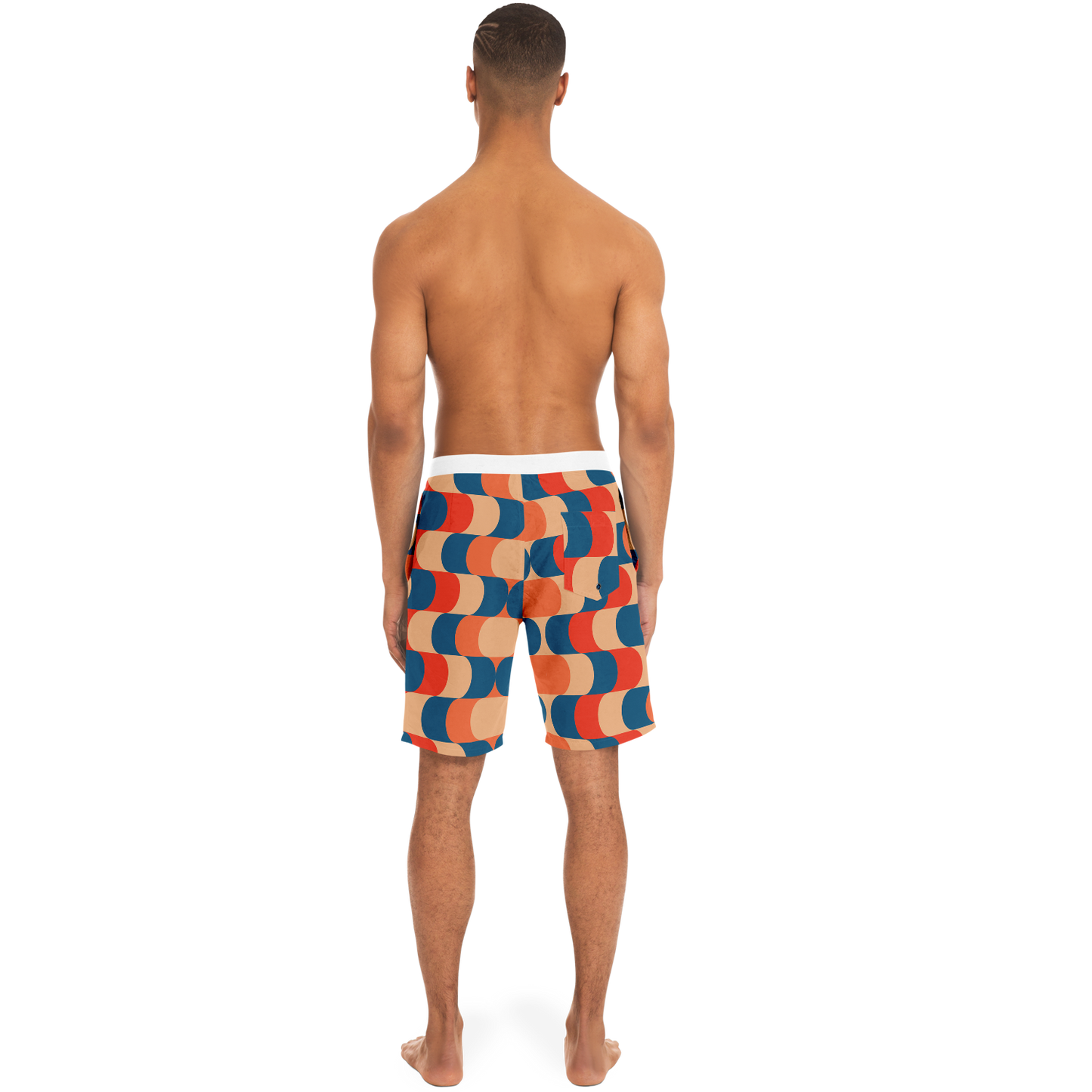 Wave Motion Pattern Board Shorts