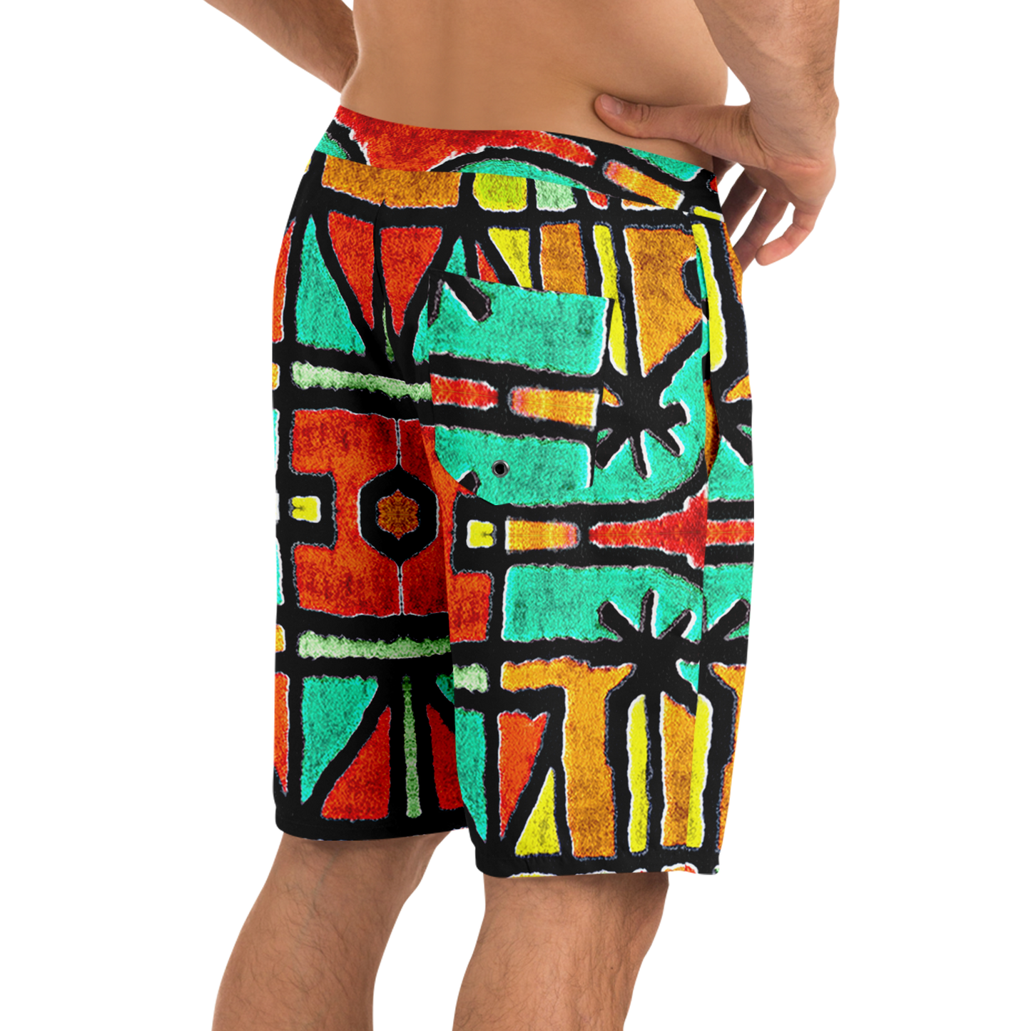 Short de bain à motifs 