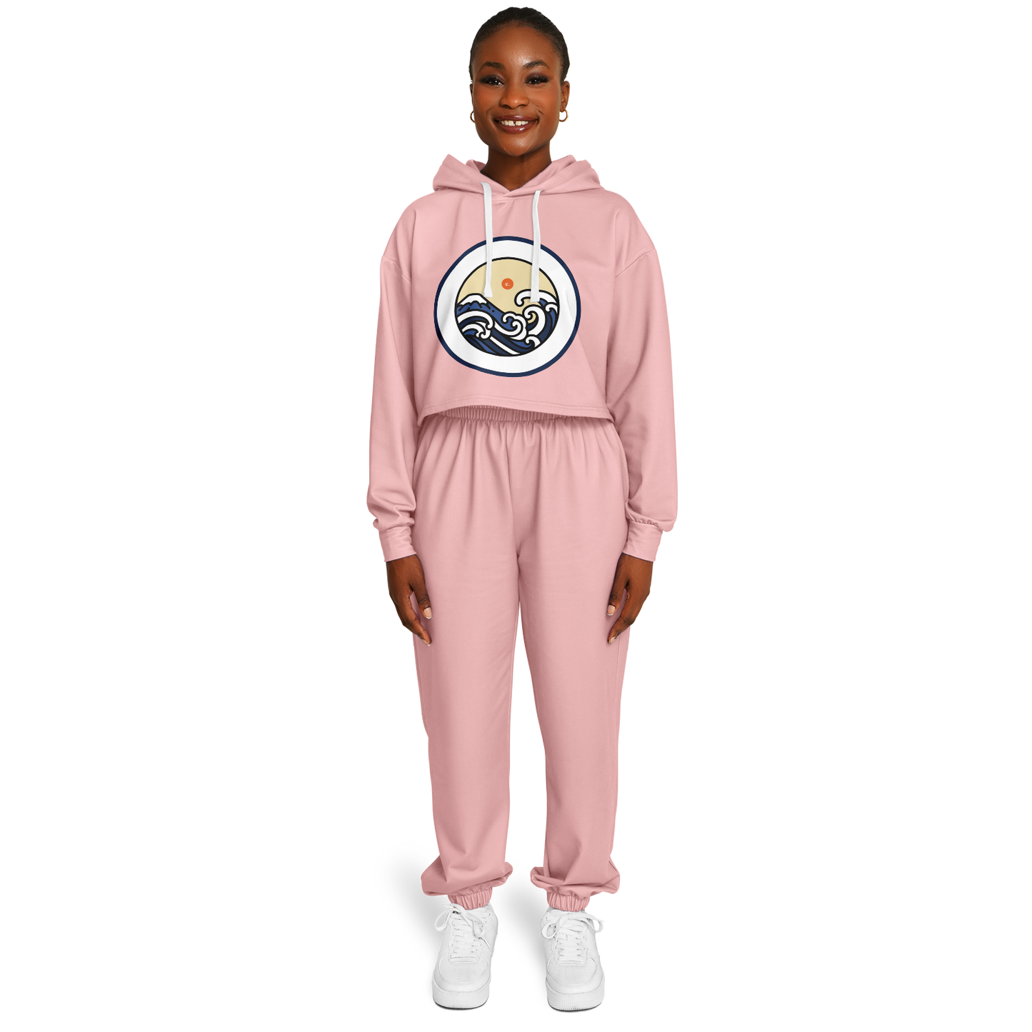 SET: Rose Crop Hoodie and Sweatpants