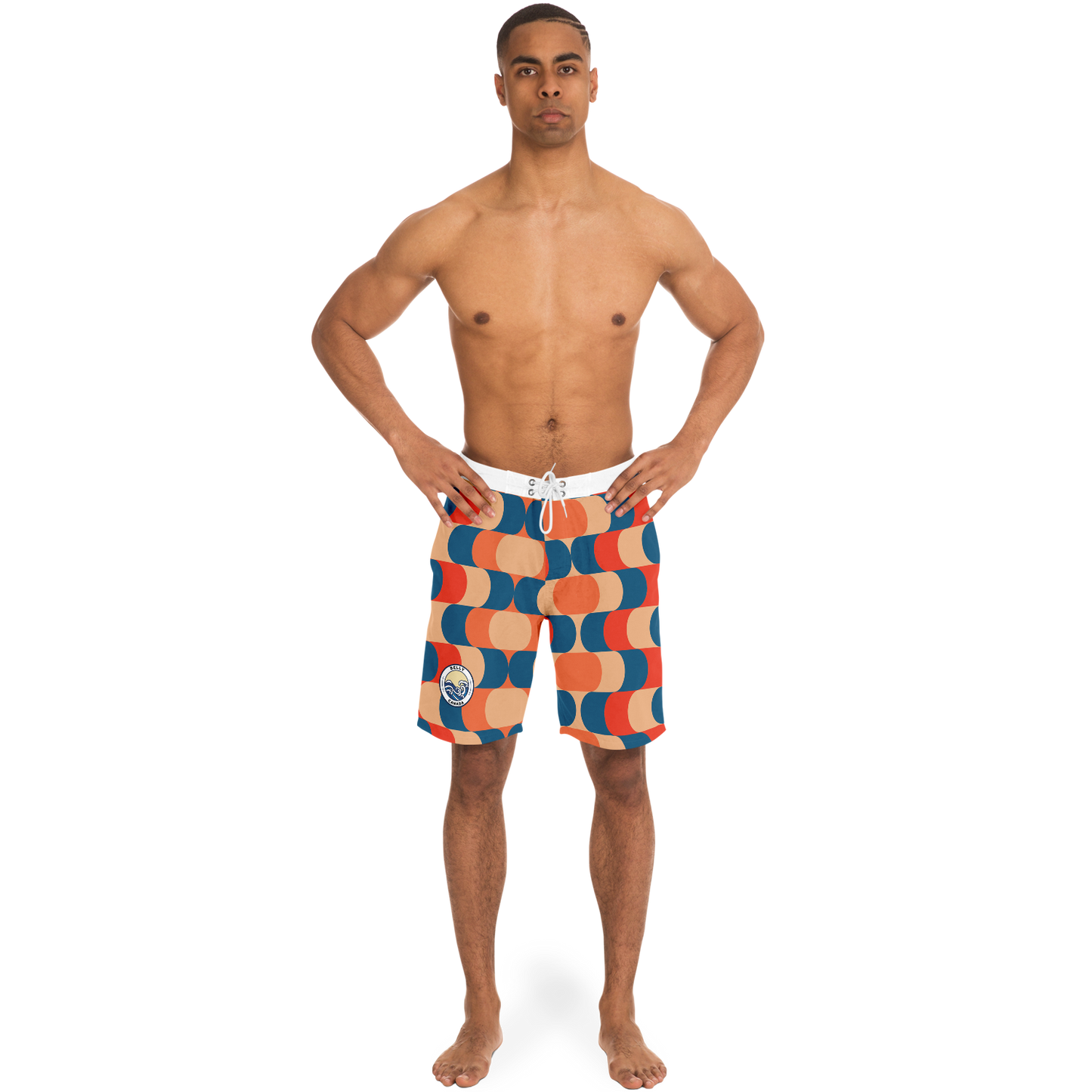 Wave Motion Pattern Board Shorts