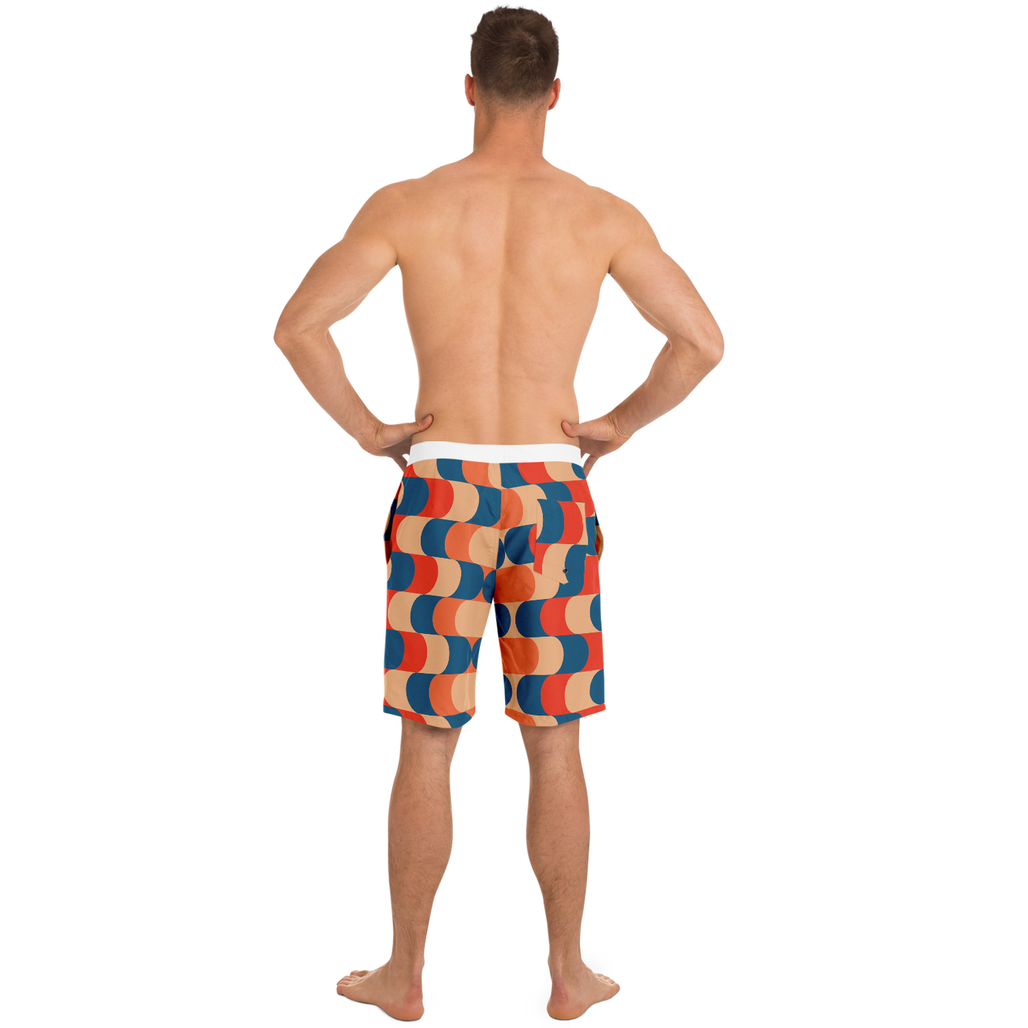 Wave Motion Pattern Board Shorts