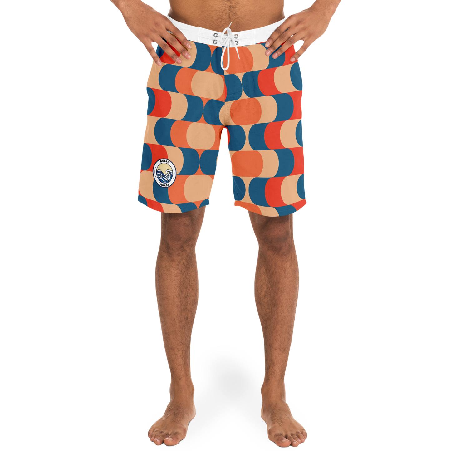 Wave Motion Pattern Board Shorts