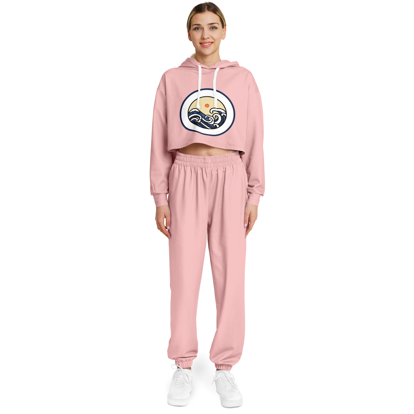 SET: Rose Crop Hoodie and Sweatpants