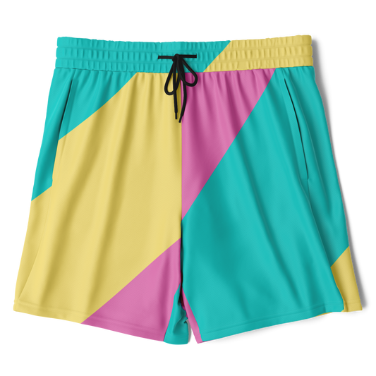 Short rashguard 2 en 1 pour homme aux couleurs pastel et foncées 