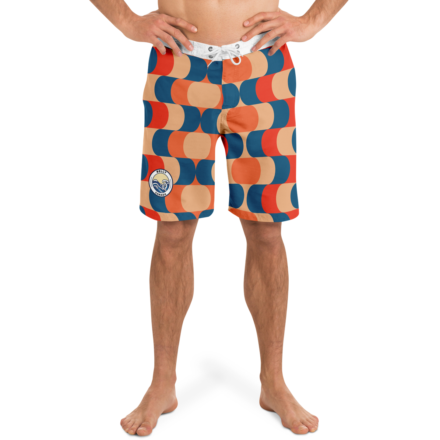 Wave Motion Pattern Board Shorts