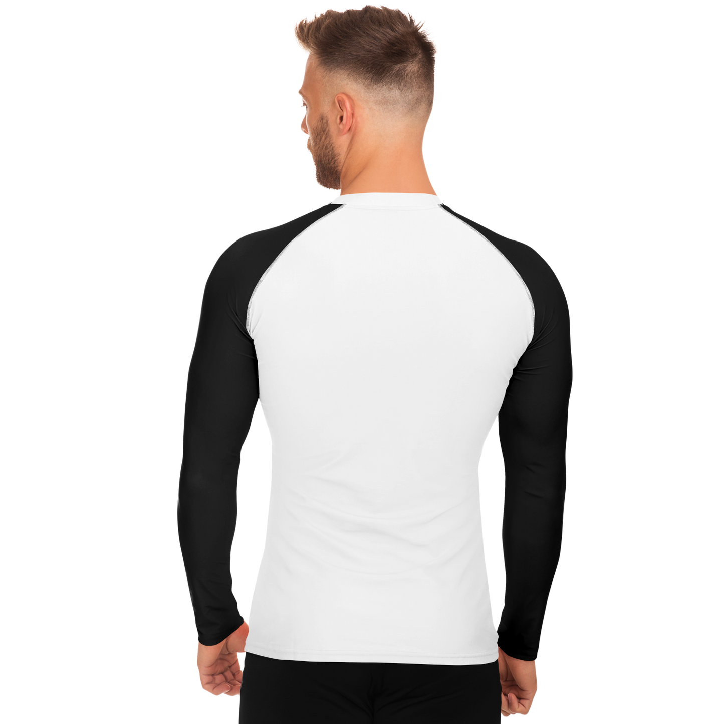 Men's Black and White Rashguard