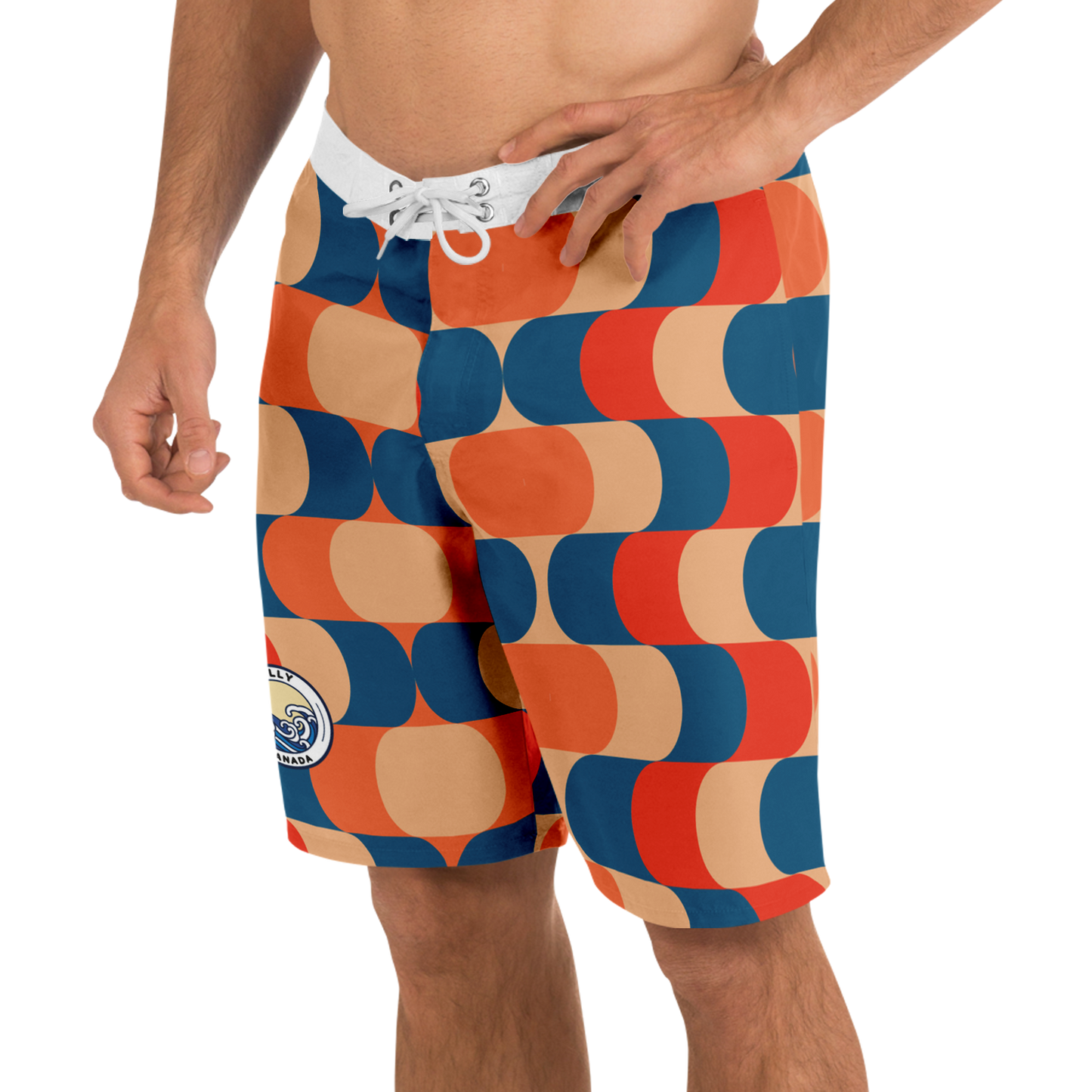 Wave Motion Pattern Board Shorts