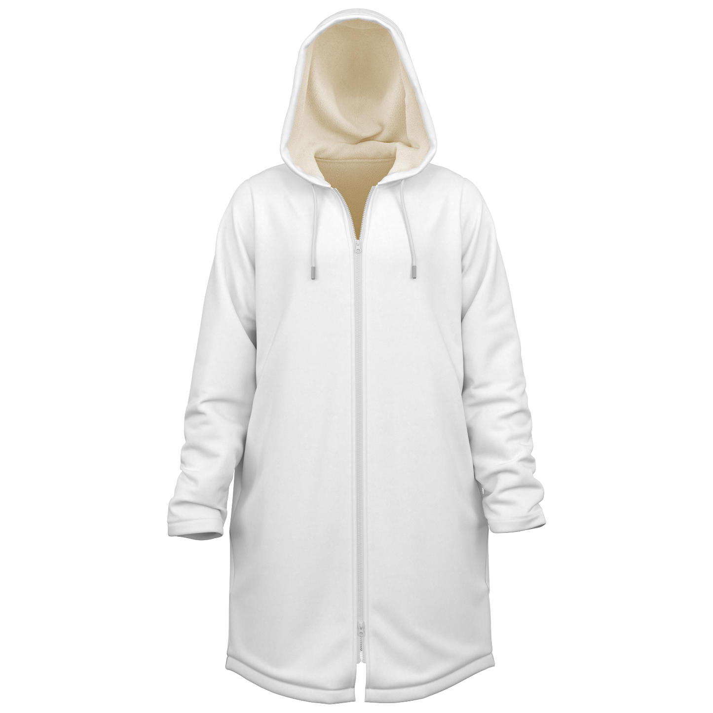 Women's Pearl White Zipper Cloak