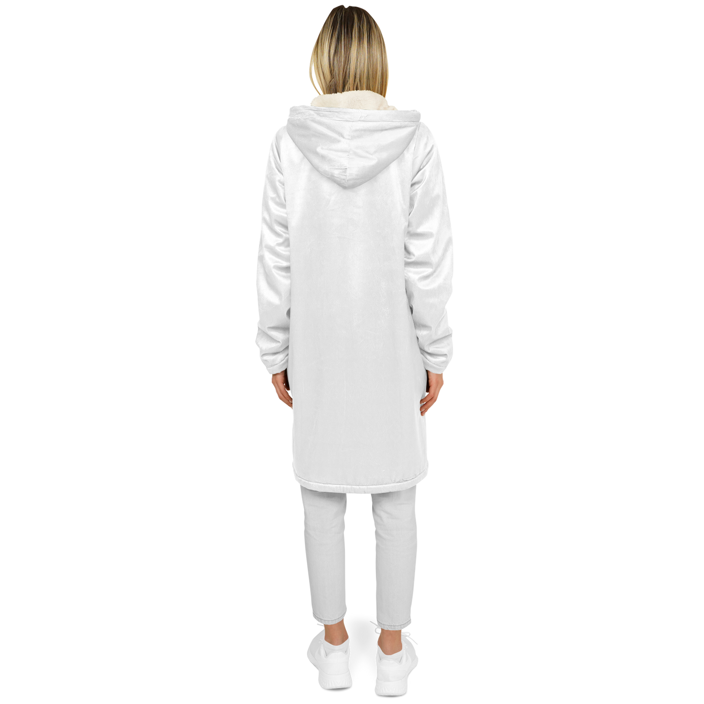 Women's Pearl White Zipper Cloak