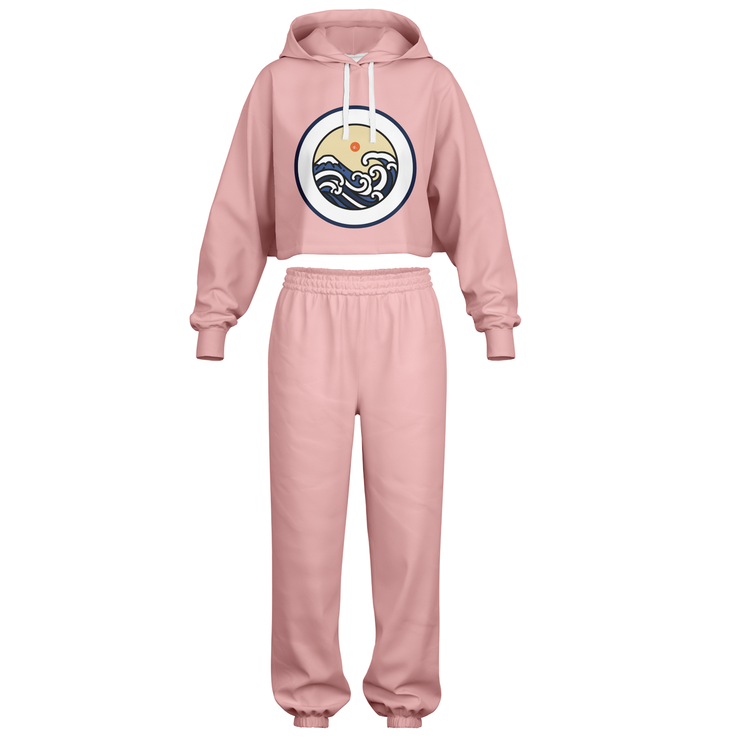 SET: Rose Crop Hoodie and Sweatpants