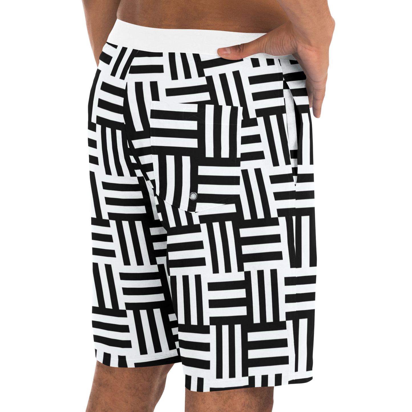 Square Lines Board Shorts