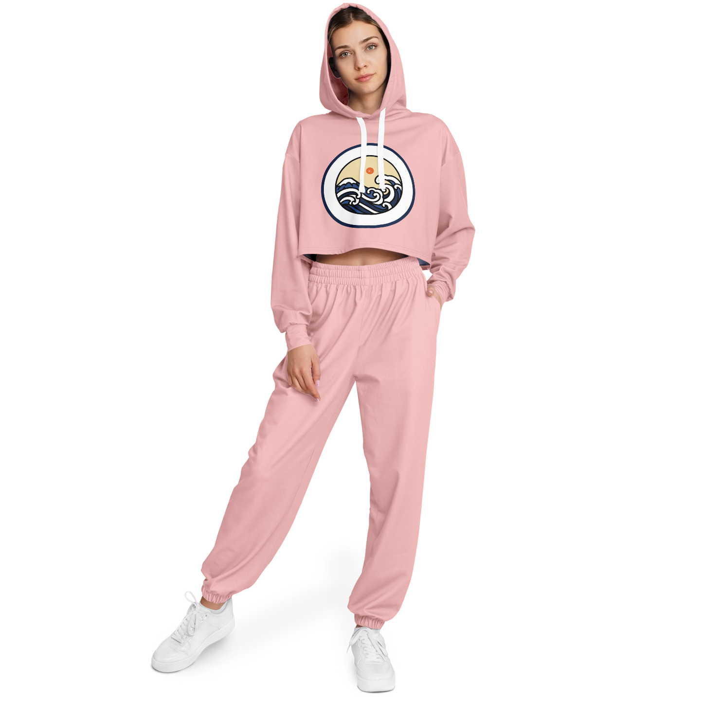 SET: Rose Crop Hoodie and Sweatpants