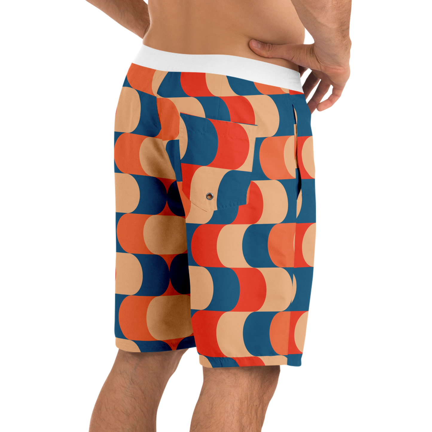 Wave Motion Pattern Board Shorts