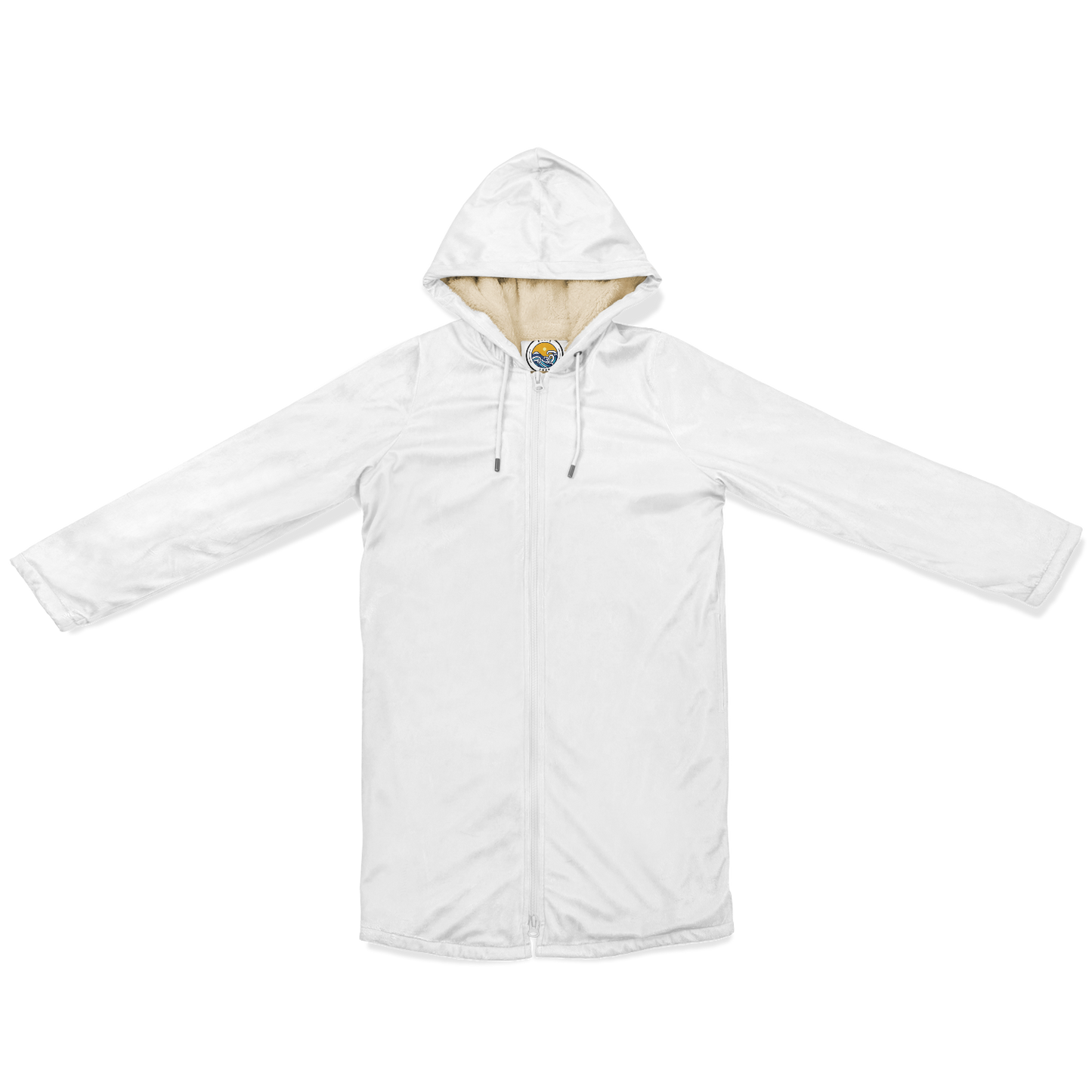 Women's Pearl White Zipper Cloak