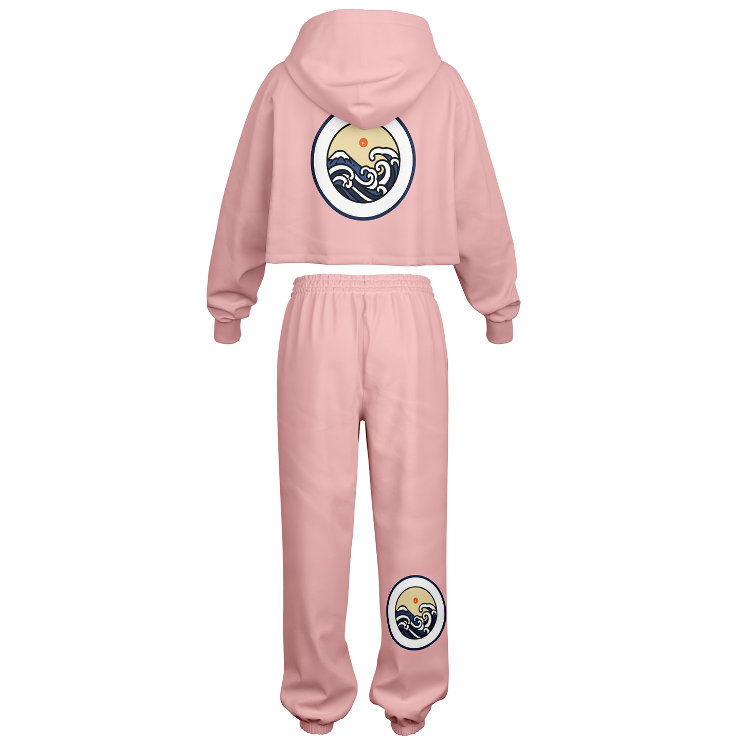 SET: Rose Crop Hoodie and Sweatpants