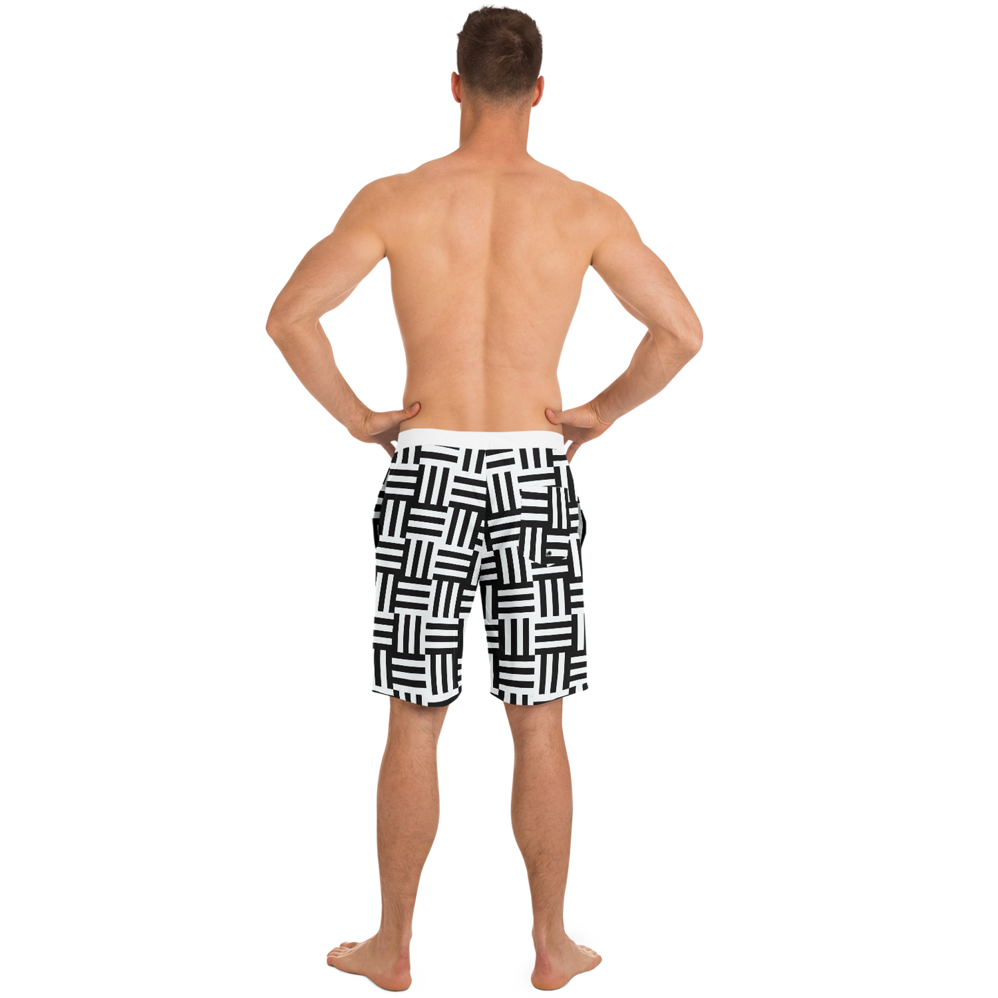 Square Lines Board Shorts