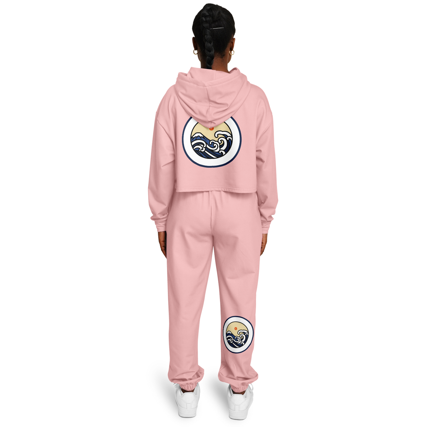 SET: Rose Crop Hoodie and Sweatpants