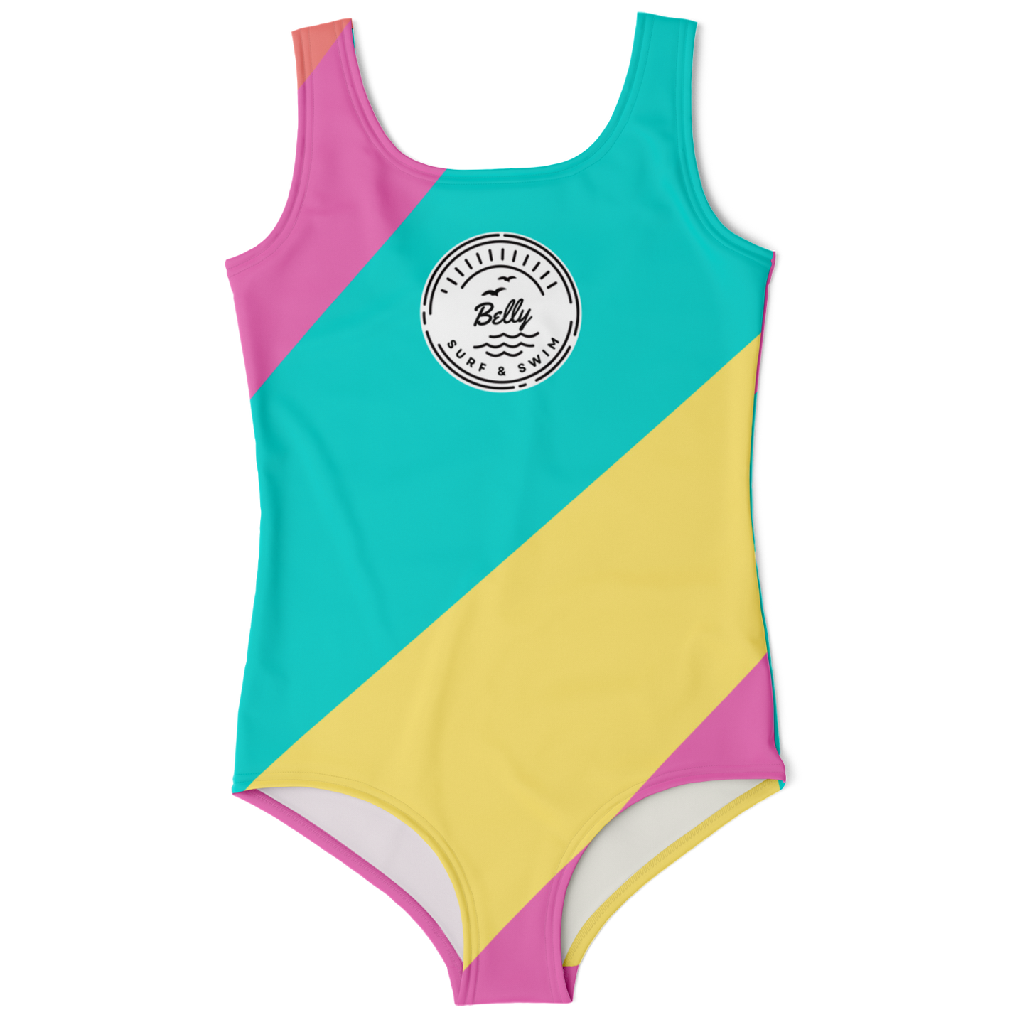 Youth Pastel Lines One-Piece Swimsuit