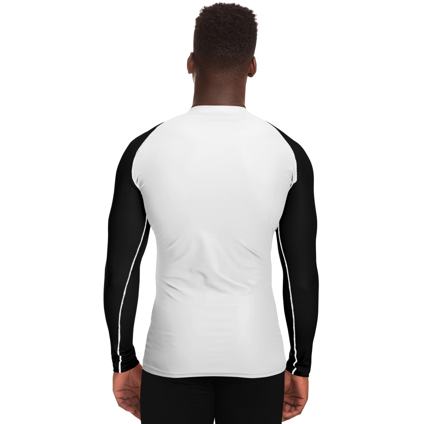 Men's Black and White Rashguard