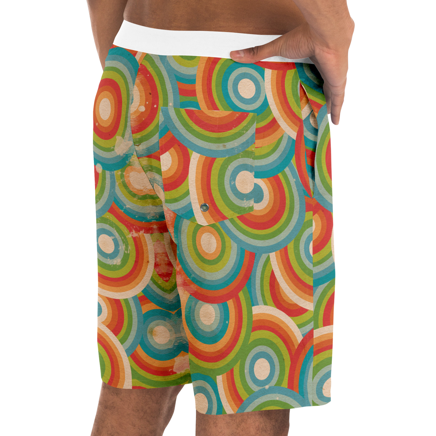 Circles Pattern Board Shorts