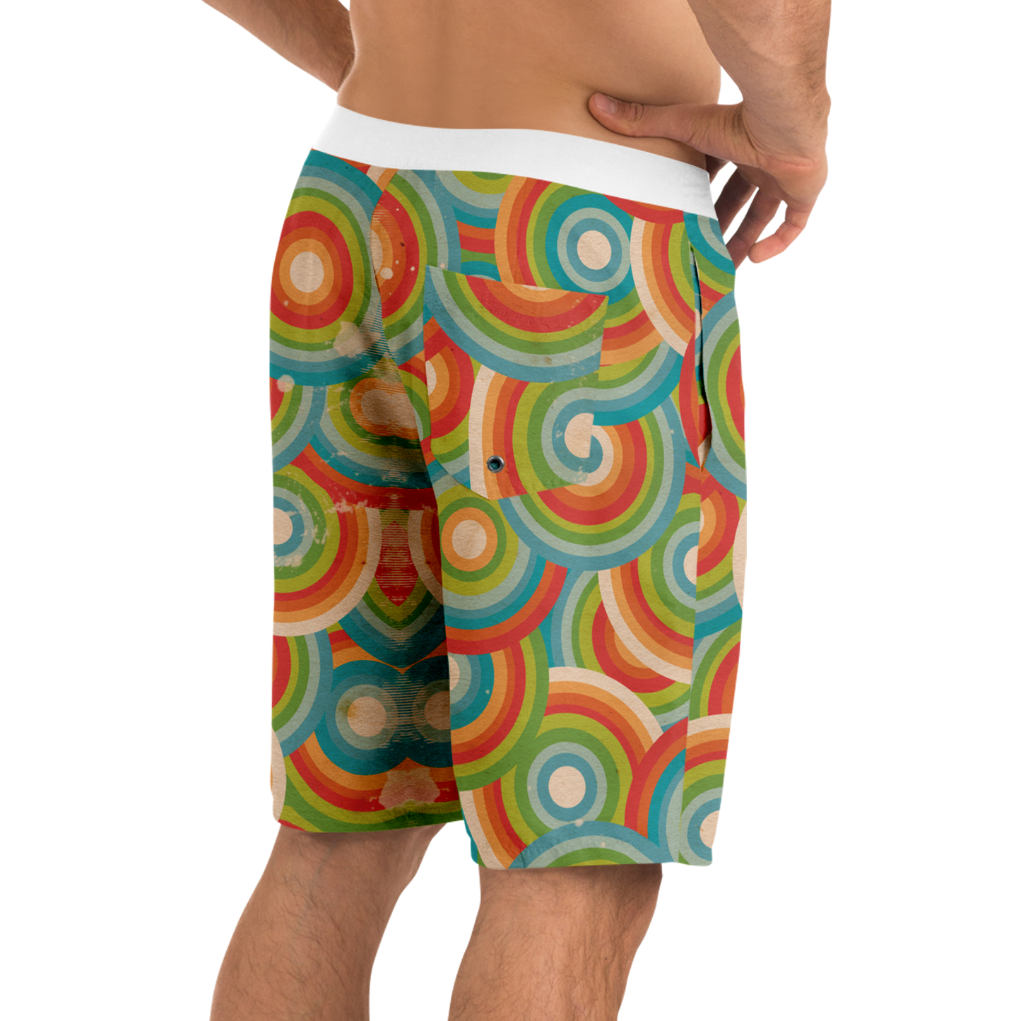 Circles Pattern Board Shorts