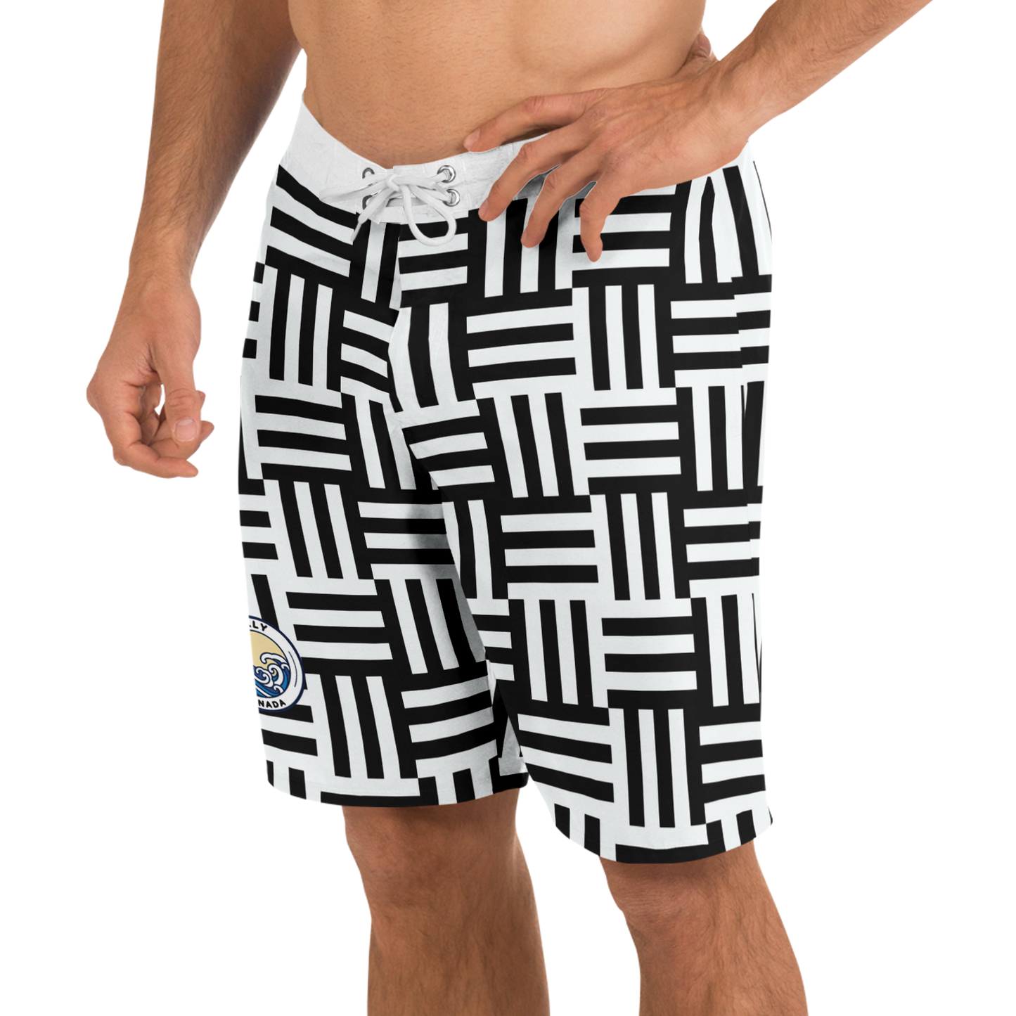 Square Lines Board Shorts