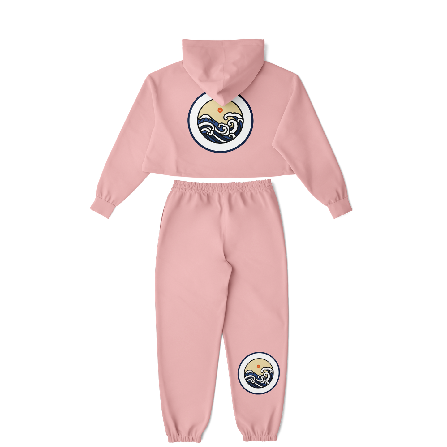 SET: Rose Crop Hoodie and Sweatpants