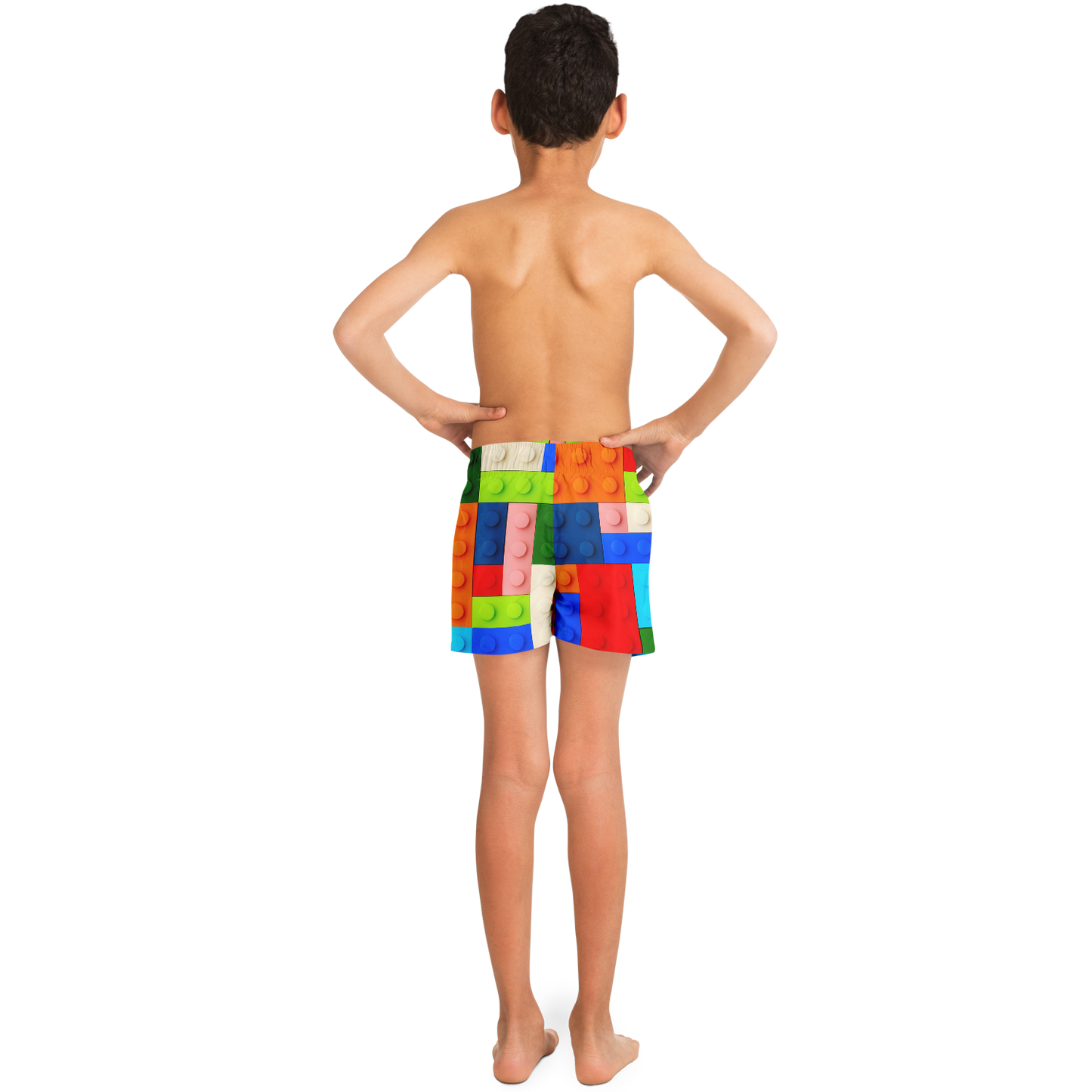 Boys Lego Pattern Swim Trunks