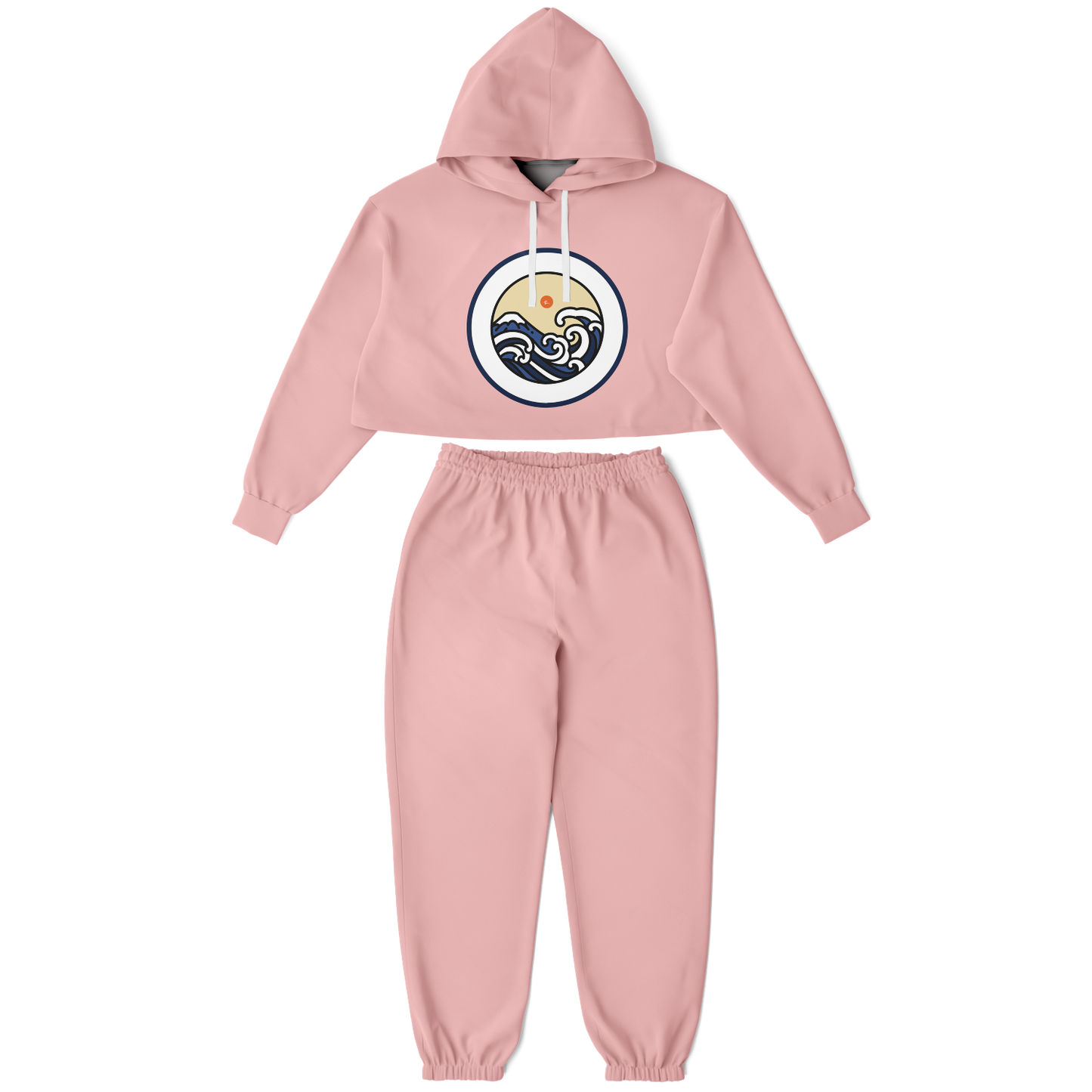 SET: Rose Crop Hoodie and Sweatpants