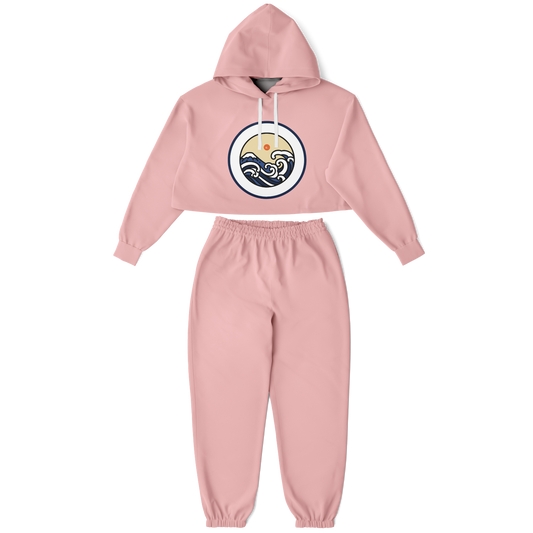 SET: Rose Crop Hoodie and Sweatpants