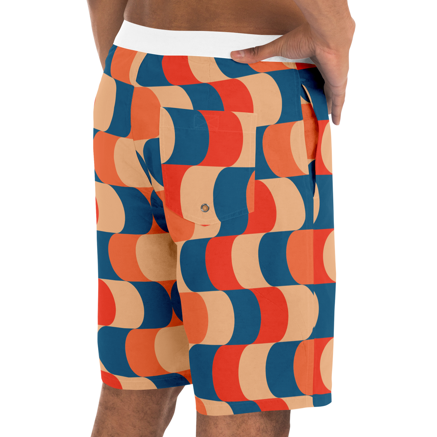 Wave Motion Pattern Board Shorts