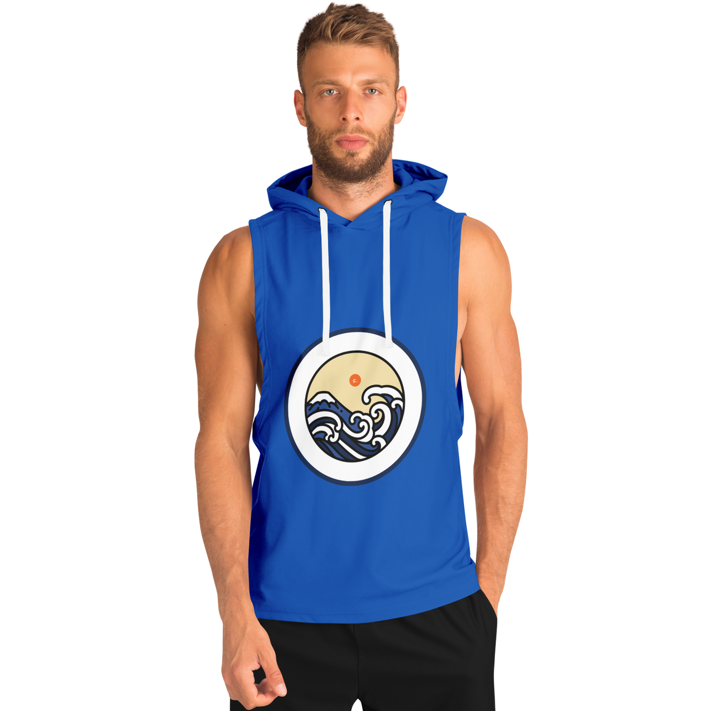 V3 Logo - Blue - Athletic Sleeveless Hoodie