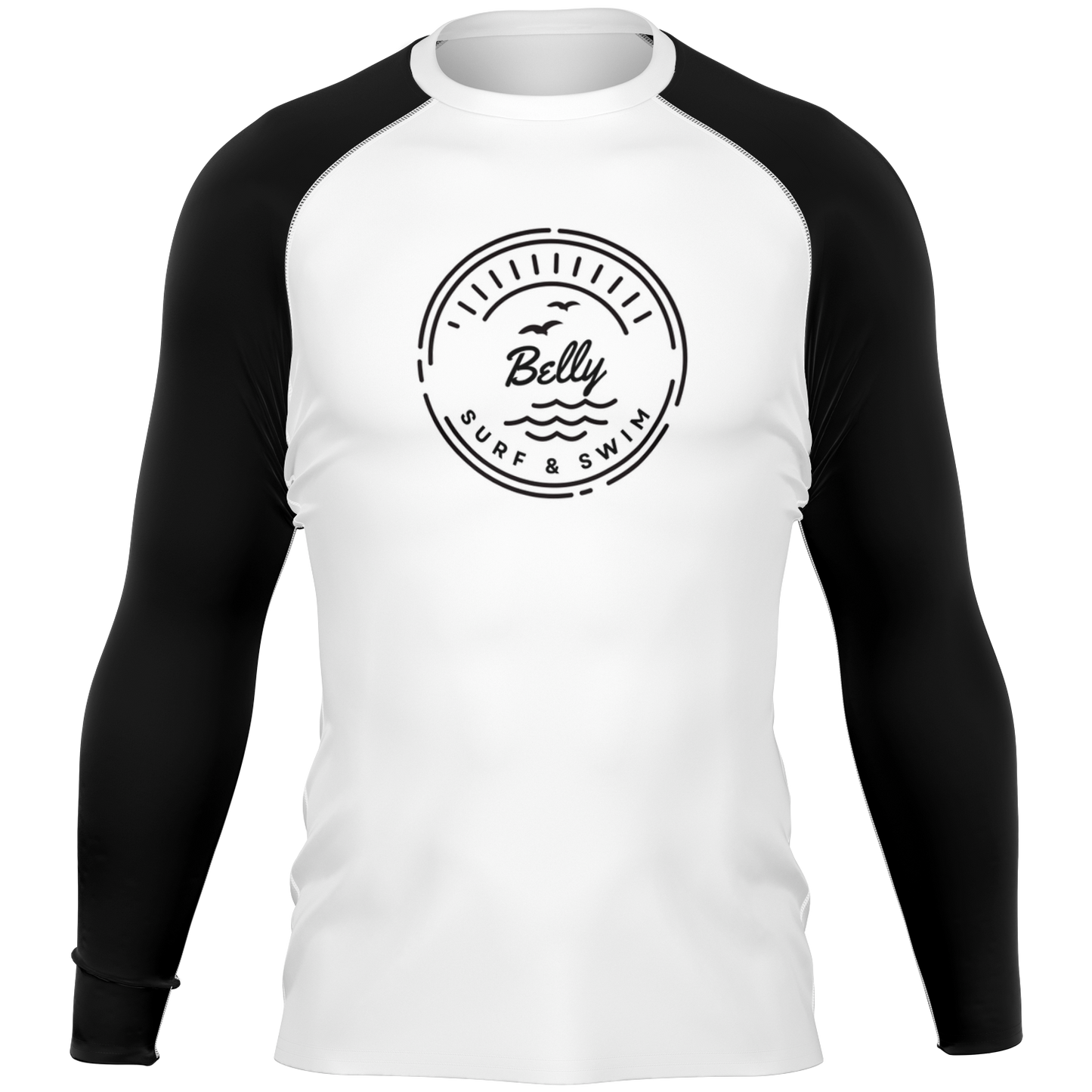 Men's Black and White Rashguard