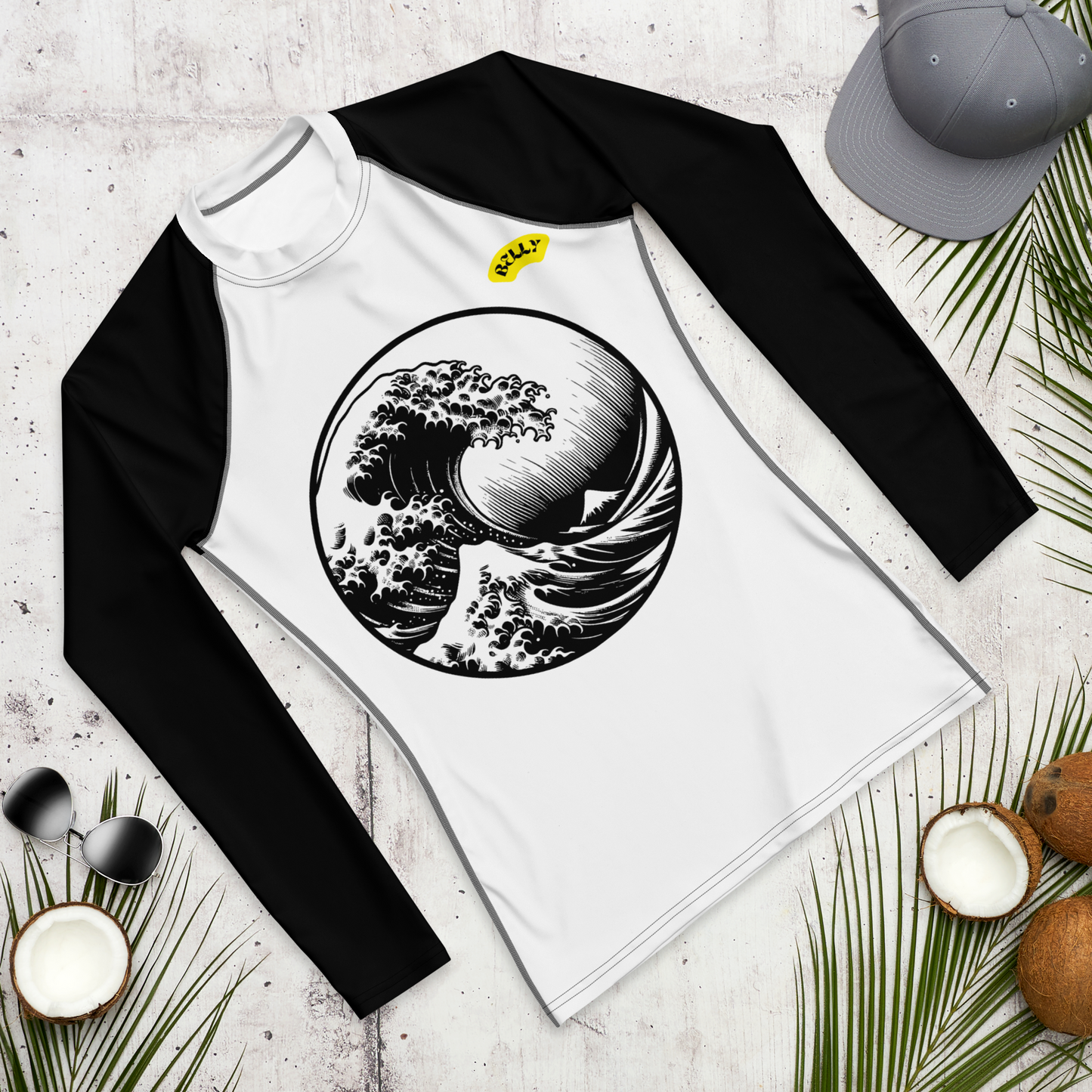 Men's Tidal Wave of Kanagawa Rash Guard