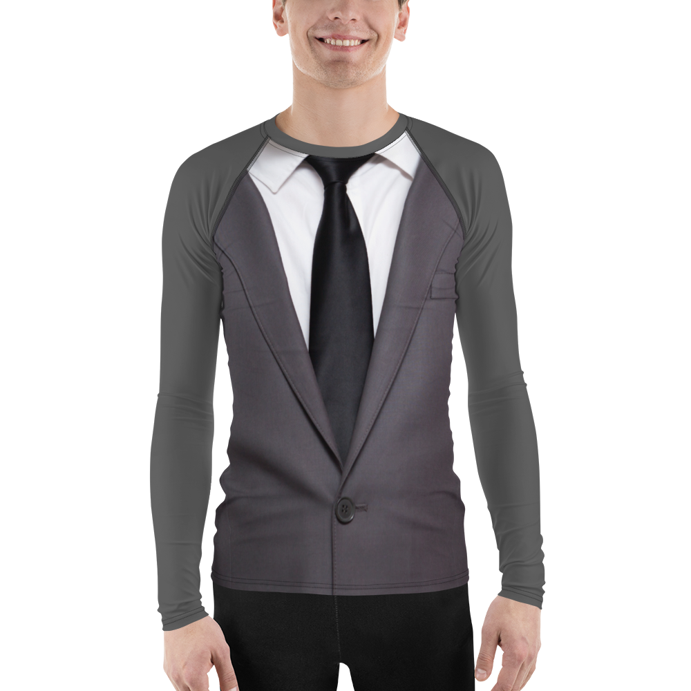 Black Tie, Grey Suit Men's Rash Guard