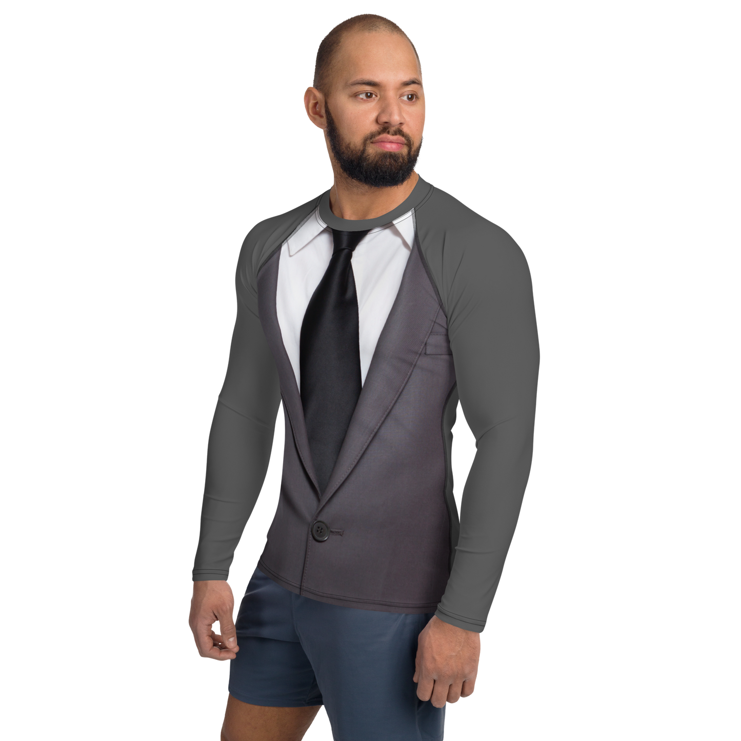 Black Tie, Grey Suit Men's Rash Guard