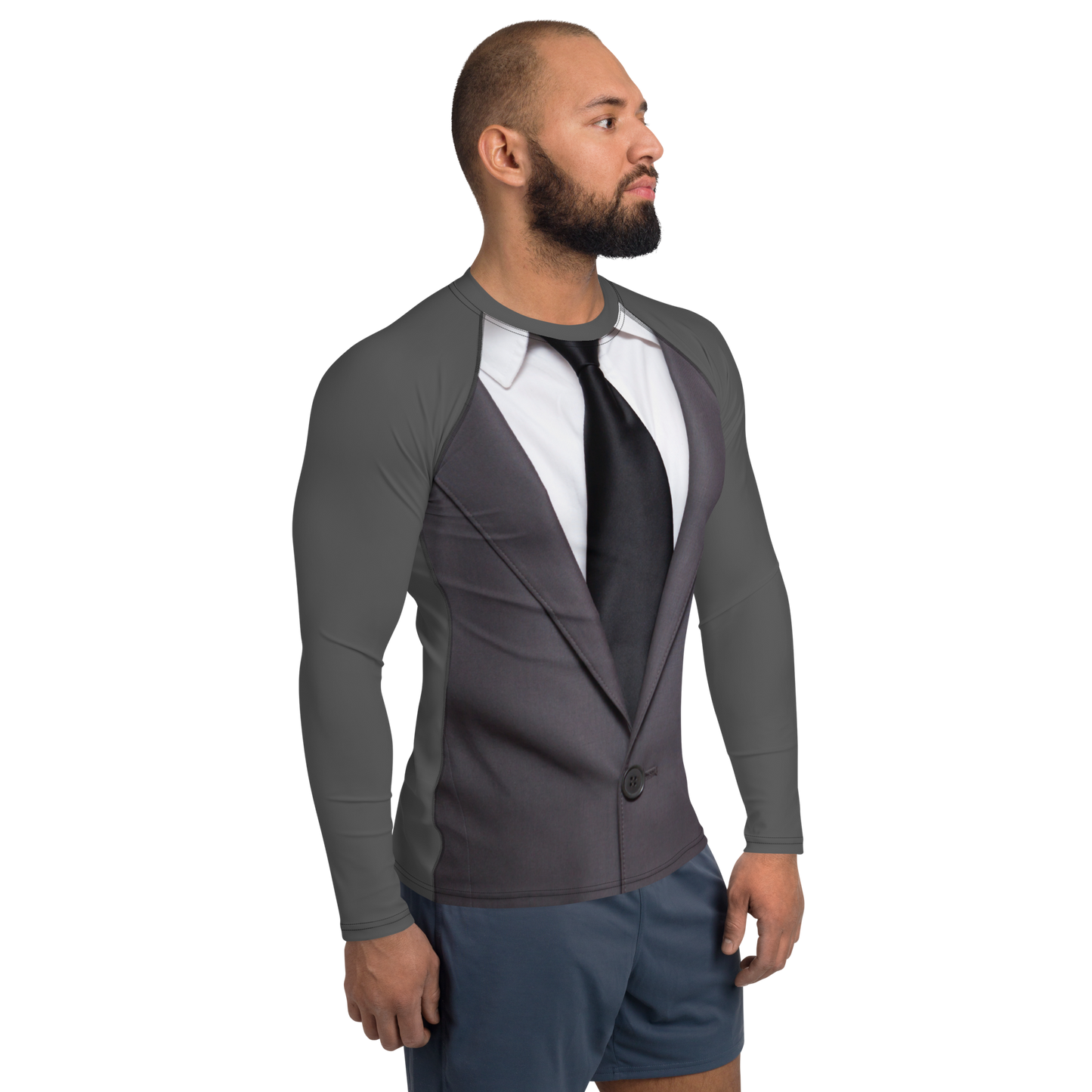 Black Tie, Grey Suit Men's Rash Guard