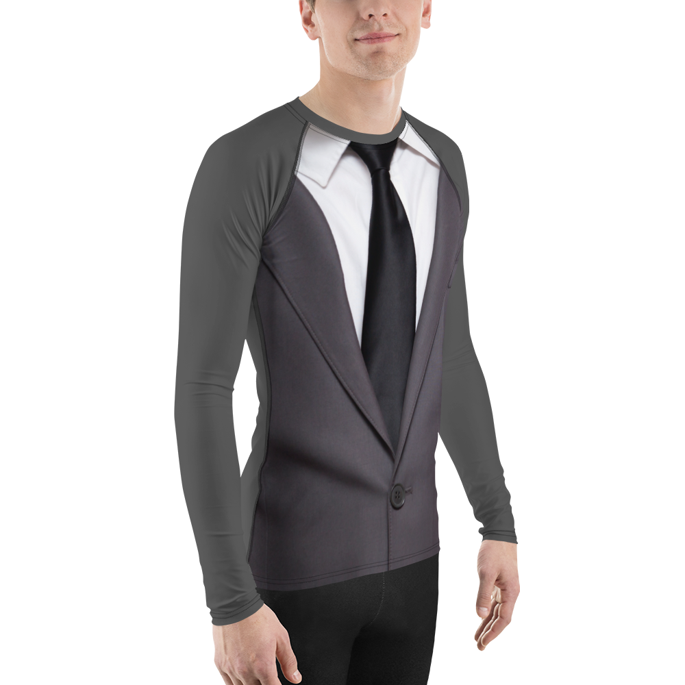 Black Tie, Grey Suit Men's Rash Guard