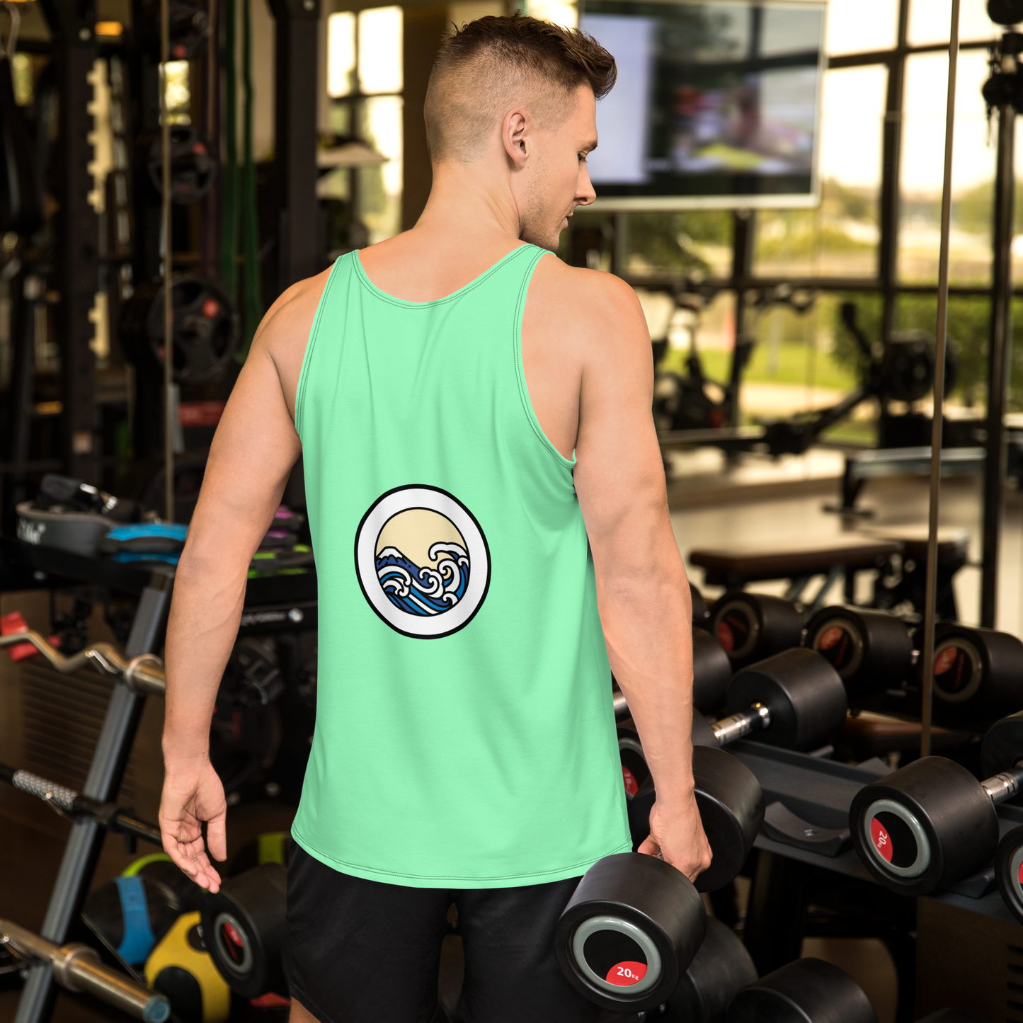 Men's Light Green Tank Top