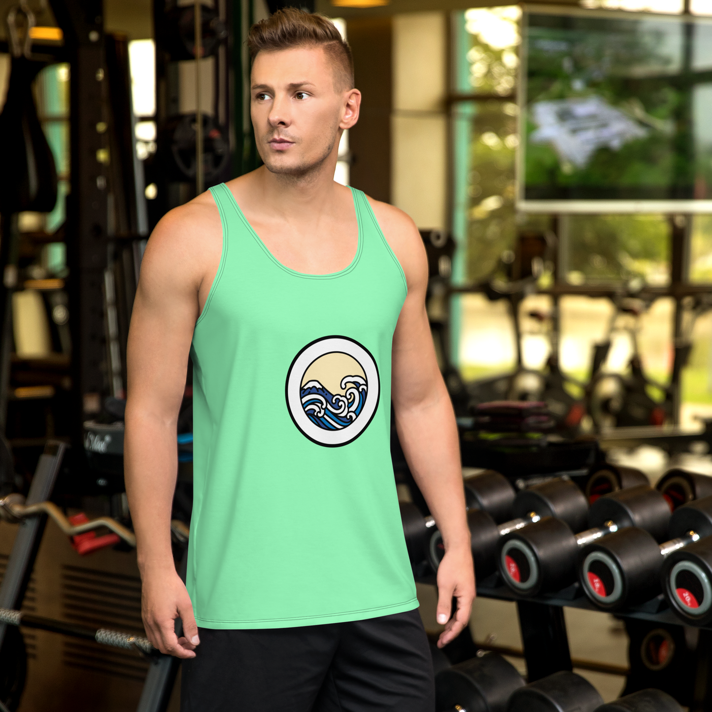 Men's Light Green Tank Top