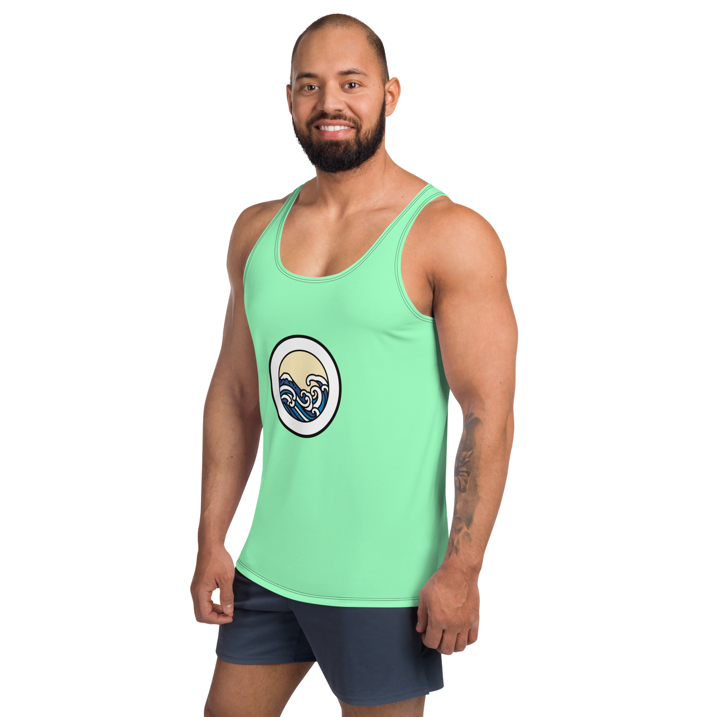 Men's Light Green Tank Top