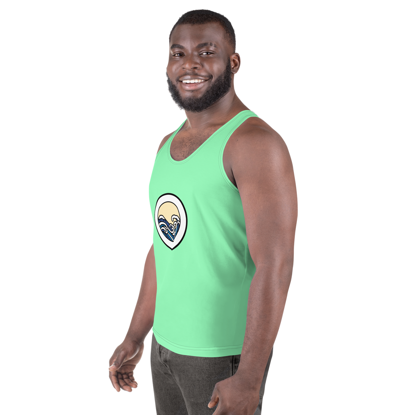 Men's Light Green Tank Top