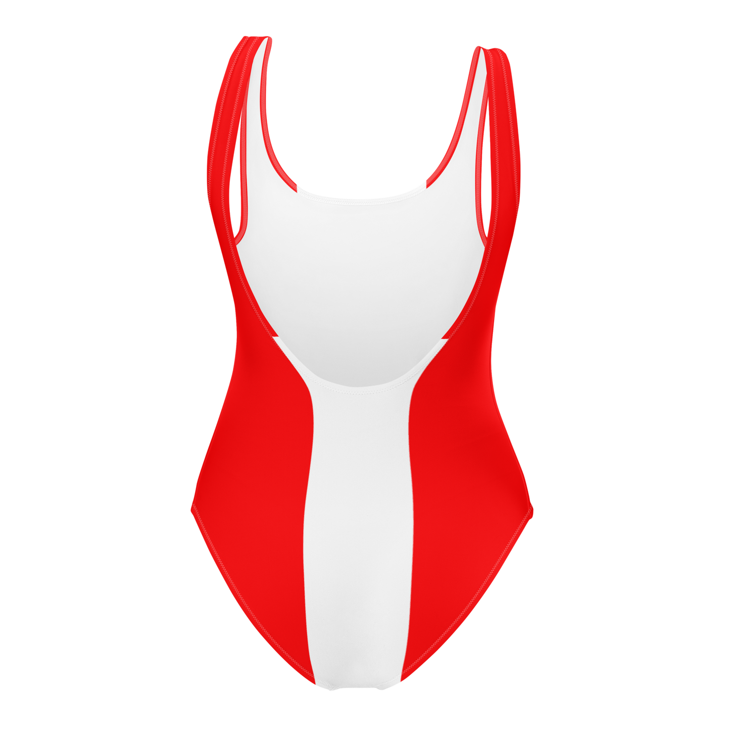 Maillot de bain une pièce rouge et blanc