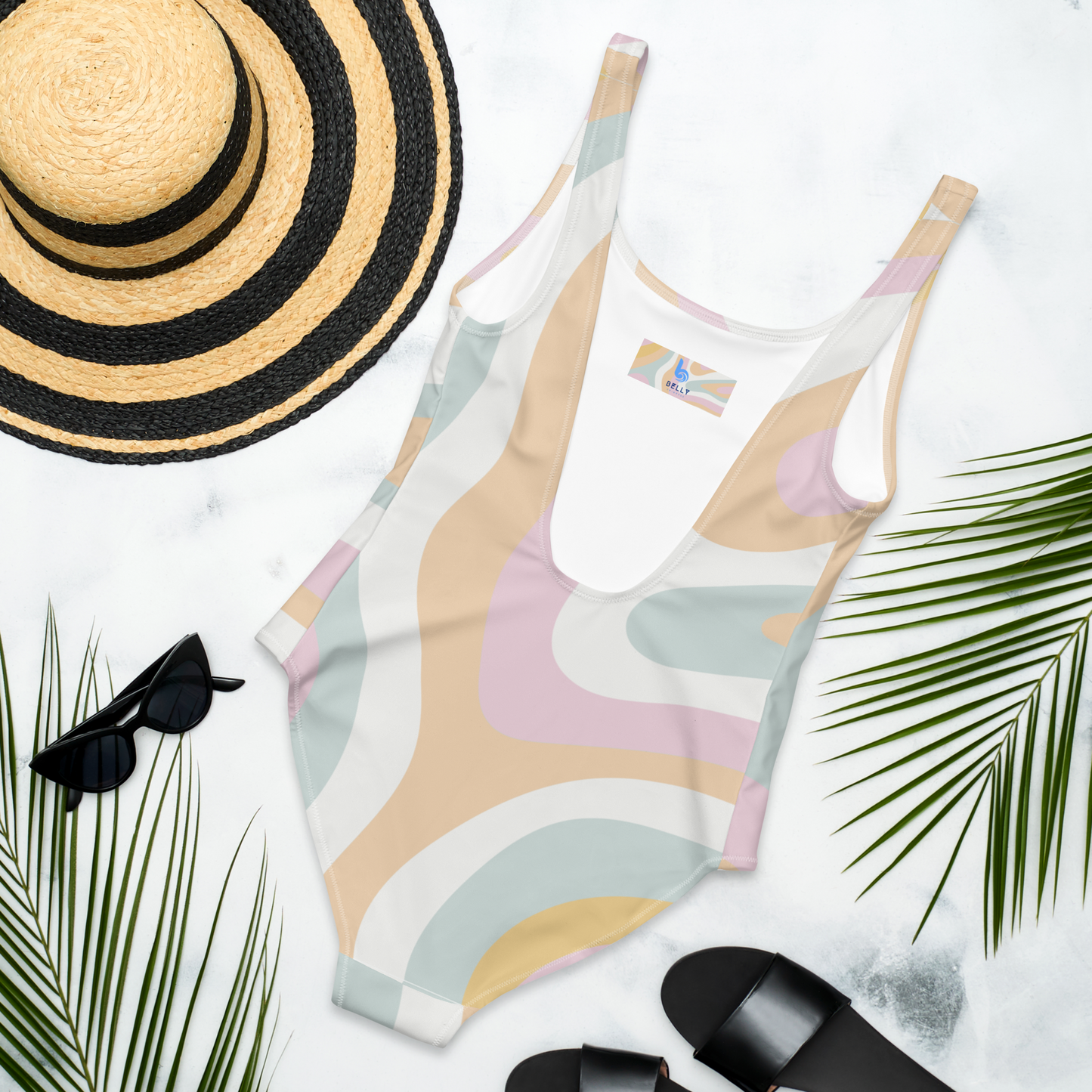 Pastel Swirls One-Piece Swimsuit