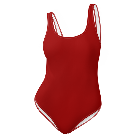 Maillot de bain une pièce rouge carmin